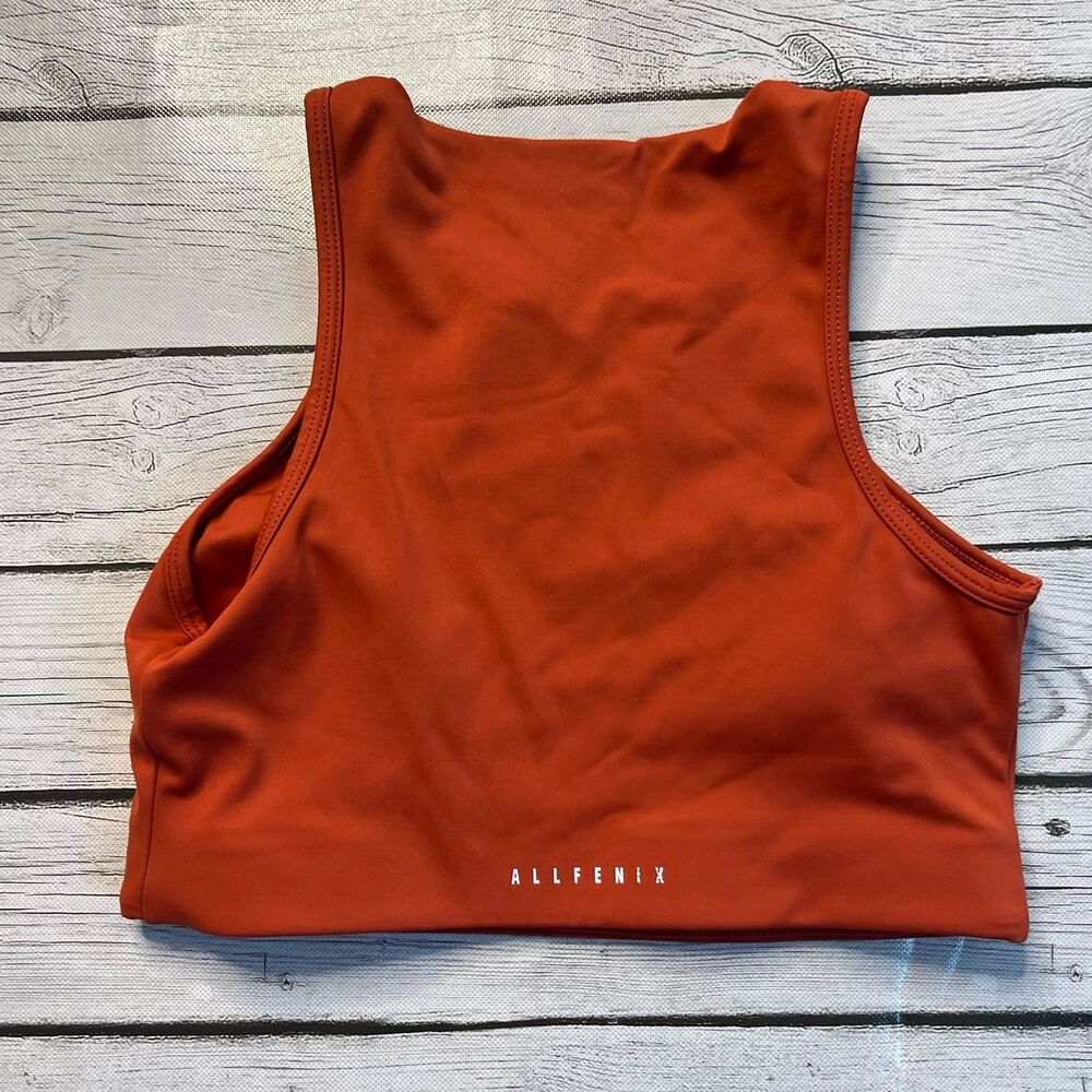 All Fenix Rise Racerback Yoga Red Sports Bra - Picture 4 of 6